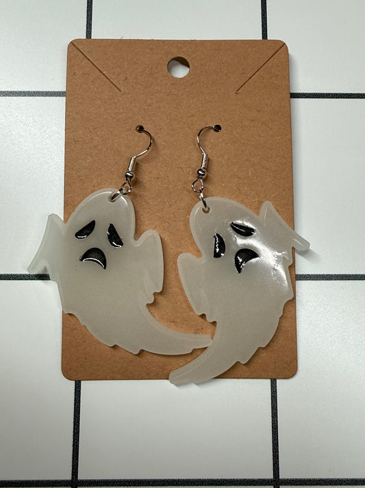 White Ghost Earrings