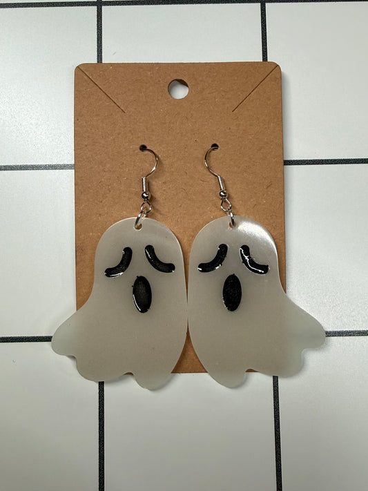 White Ghost Earrings