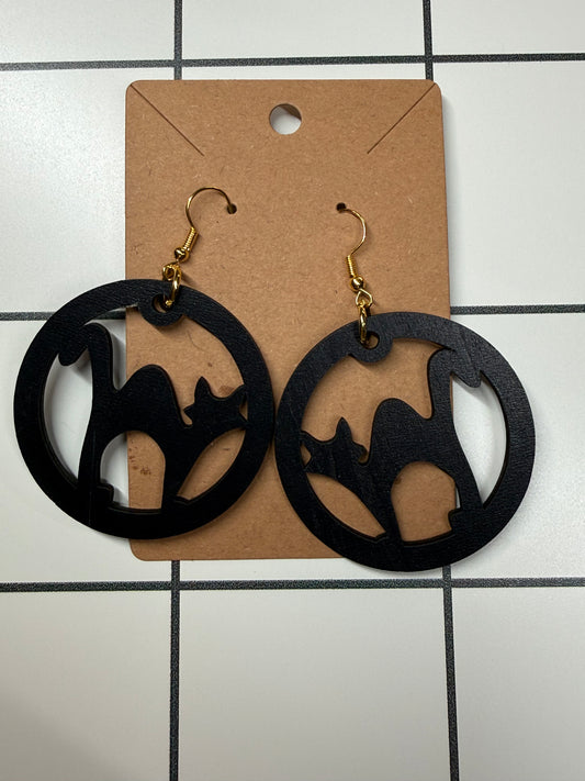Black Cat Earrings