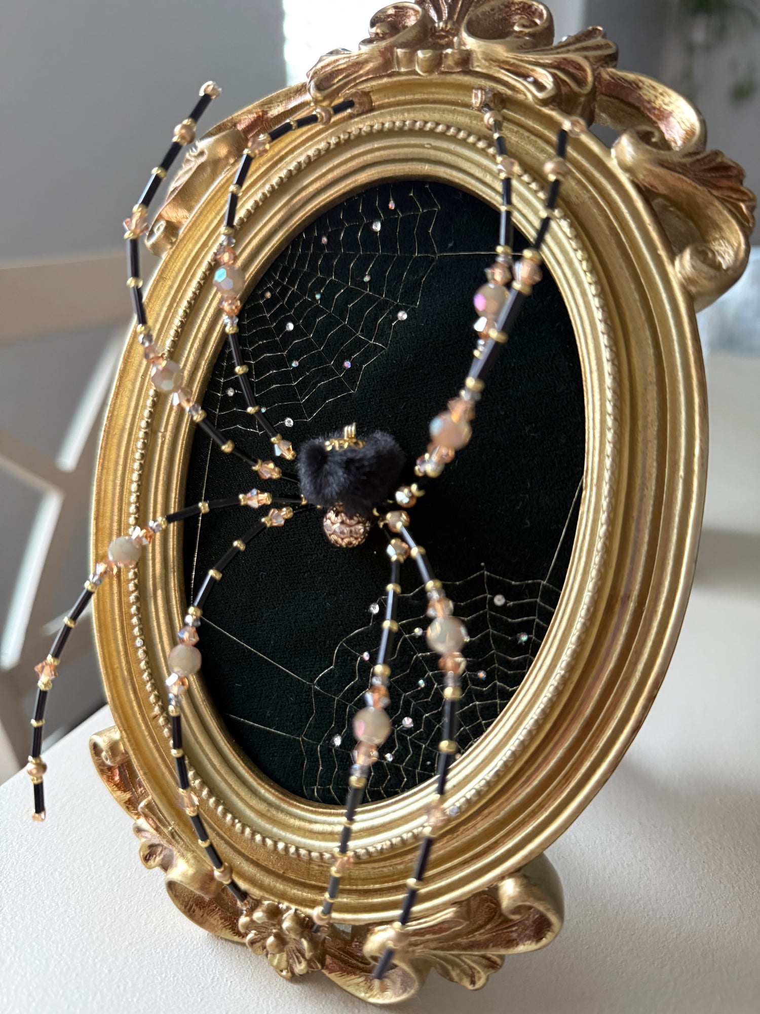 Framed Spider Decor