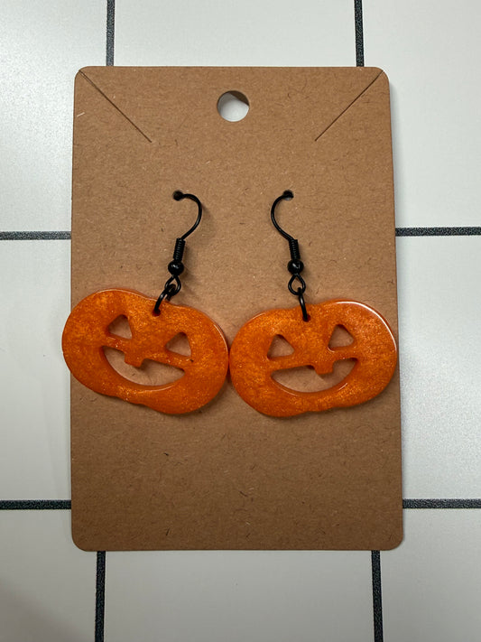 Orange Shimmer Pumpin Earrings