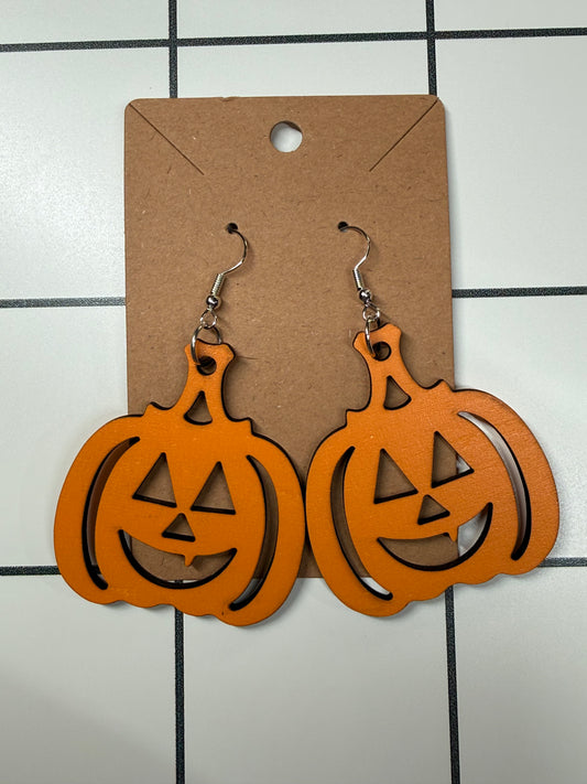 Orange Pumpkin Earrings
