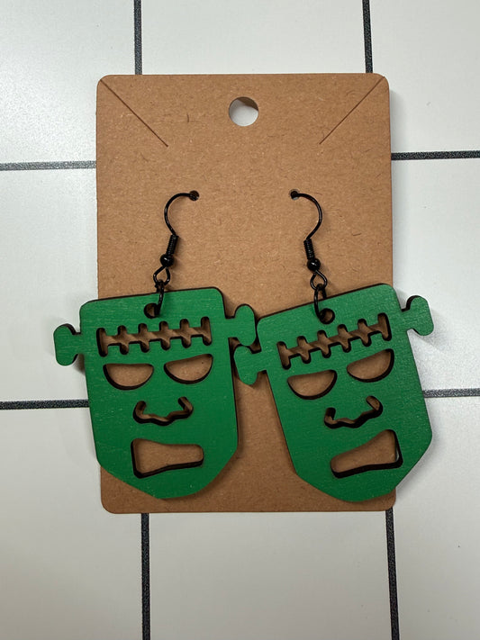 Green Frankenstein Earrings
