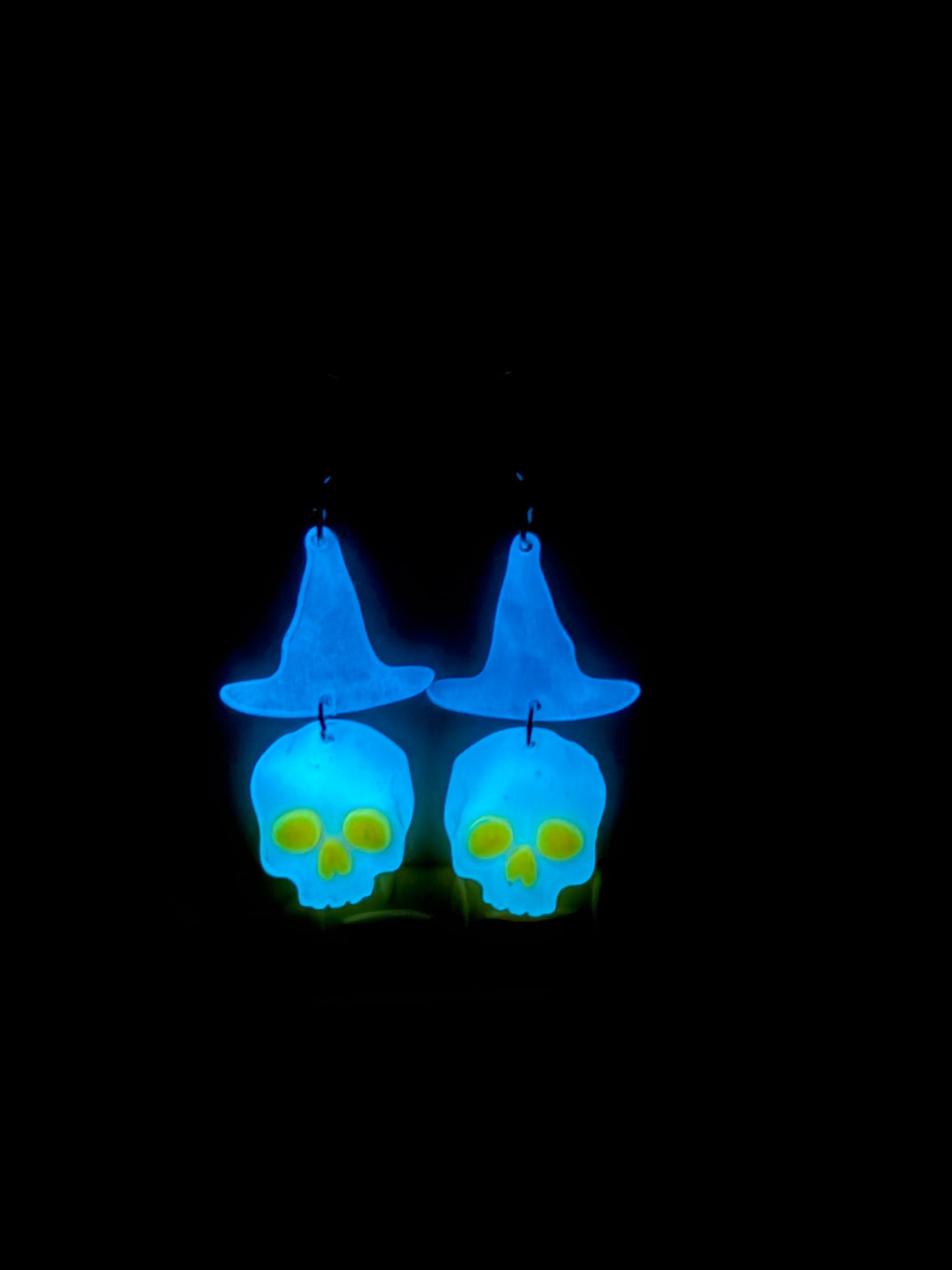 GLOW Skull & Hat Earrings